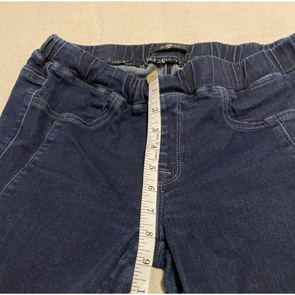 7 for all Mankind Skinny Jeggings Size 27 Dark Denim Jeans Studded Jeweled Legs - Picture 11 of 14
